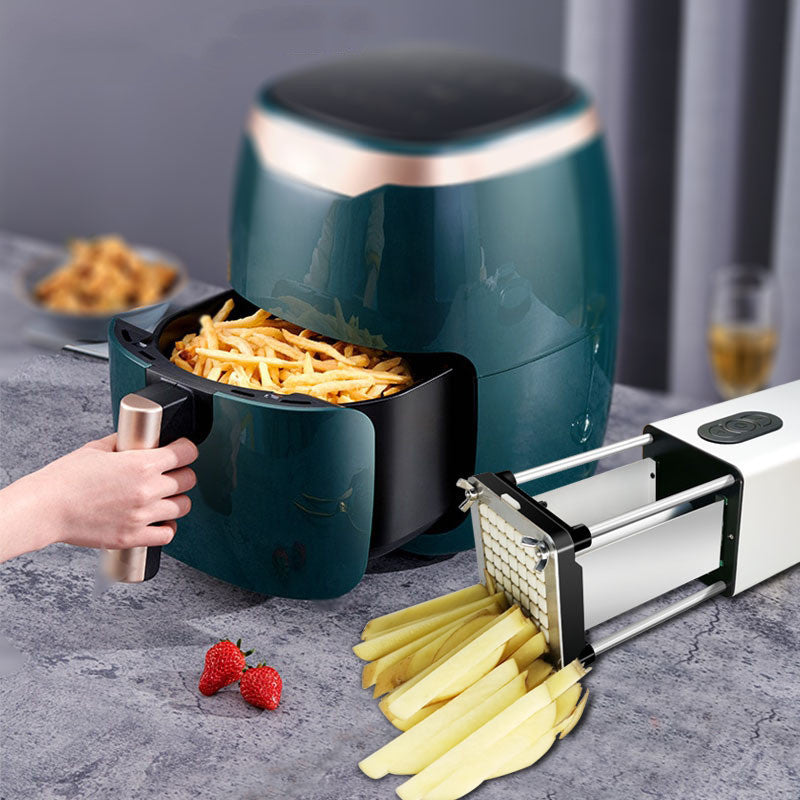 Kitchen Gadget Electric French Fry Cutter With Blades Stainless Steel Vegetable Potato Carrot For Commercial Household - Nyaabs