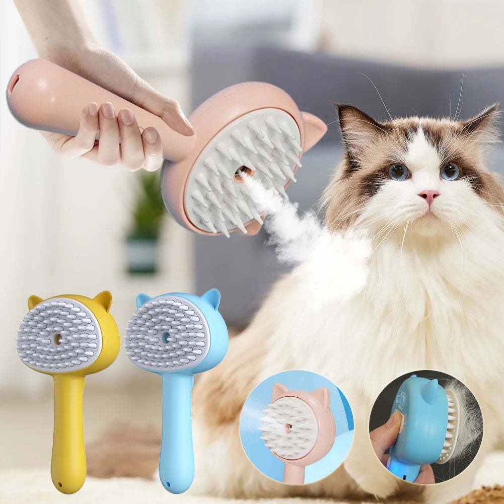 Hair Cleaning Brush With Mist Multifunctional Cat Grooming Brush Rechargeable Self Cleaning Slicker Brush For Pets Dogs & Catsb Pet Products - Nyaabs