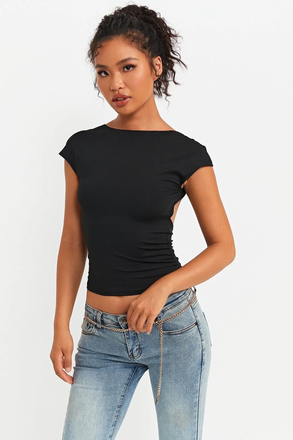 Women's Half Turtleneck Solid Color T-shirt - Nyaabs