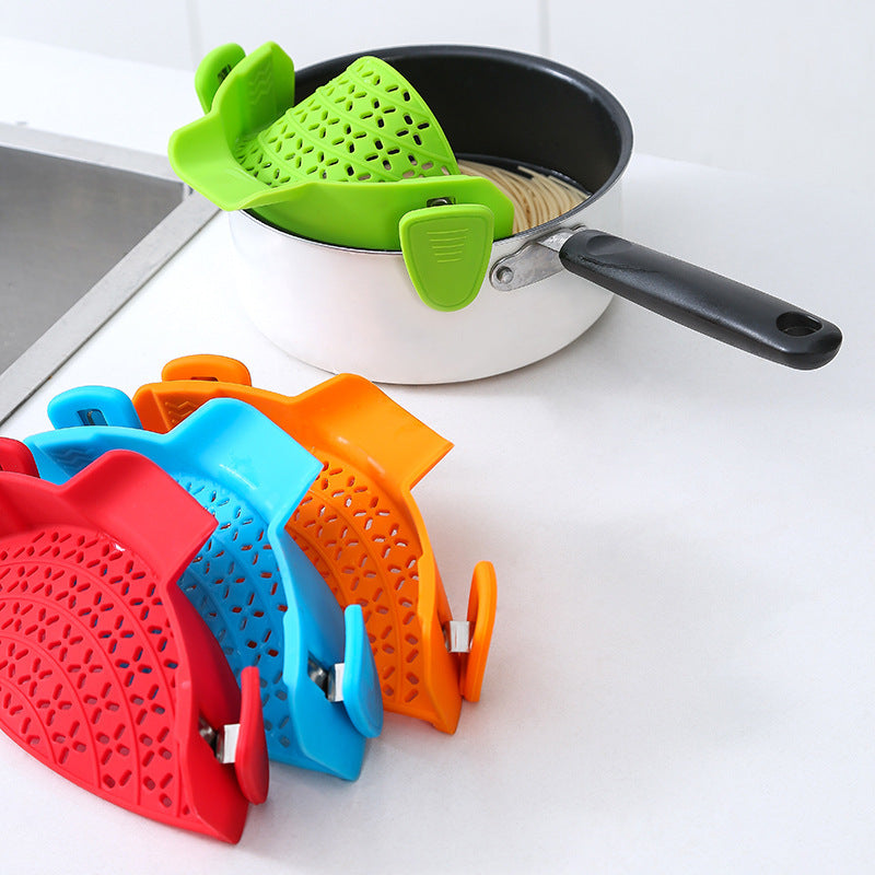 Kitchen Gadgets Silicone Pot Side Drain Stopper nyaabs.com