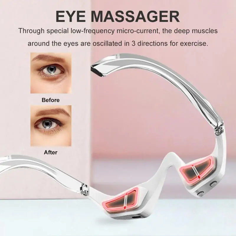 3D Eye Beauty Instrument Micro-Current Pulse Eye Relax Reduce Wrinkles And Dark Circle Remove Eye Bags Massager Beauty Tool - Nyaabs