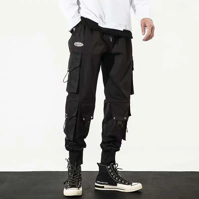 Men's Large Cropped Baggy Cargo Pants - Nyaabs