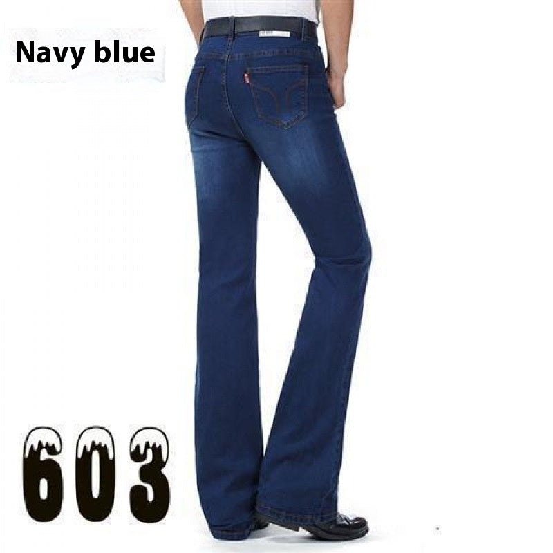 Men's Flared Pants Elastic Denim - Nyaabs