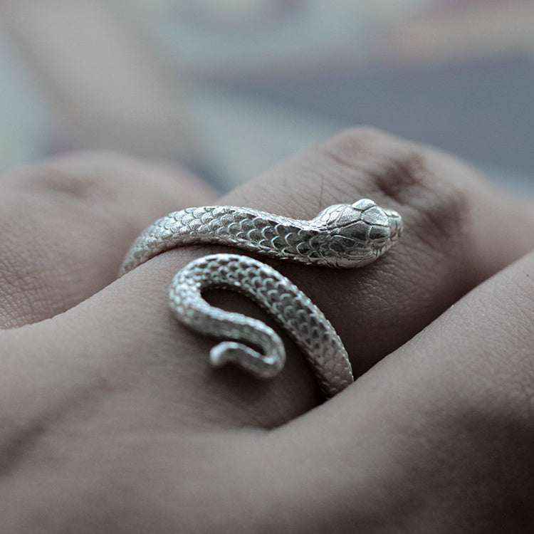 Snake Ring Twelve Zodiac Snake Handmade Men - Nyaabs