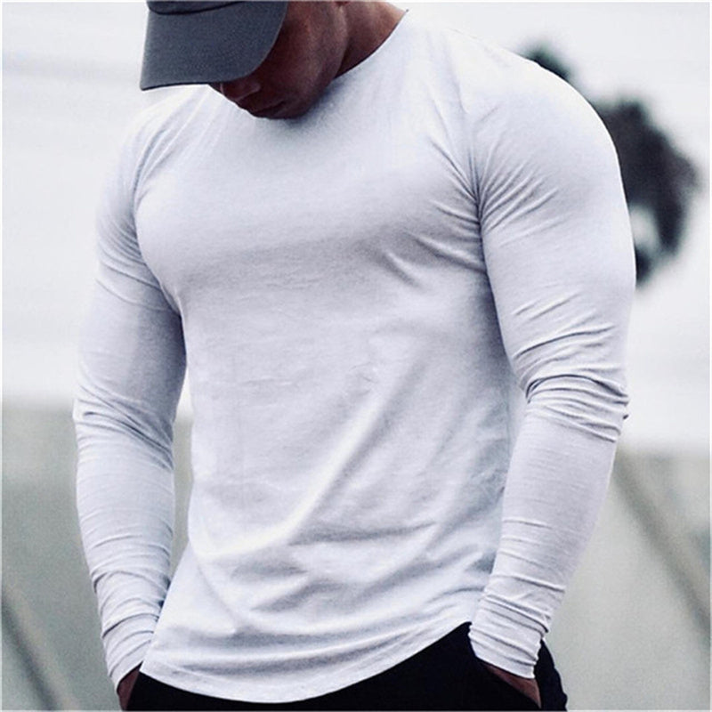 New Long Sleeve T Shirt Sport Men Gym Shirt Quick Dry Gym Fitness Training Running T Shirt Men Workout T-Shirt Bodybuilding Tops - Nyaabs