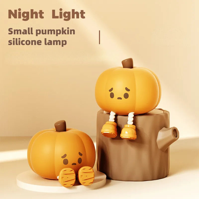 Home Decor Halloween Pumpkin Night Light Cute Soft Silicone Lamp Touch  Dimmable Rechargeable Bedside Decor Light Kids Gifts Halloween Decorations - Nyaabs