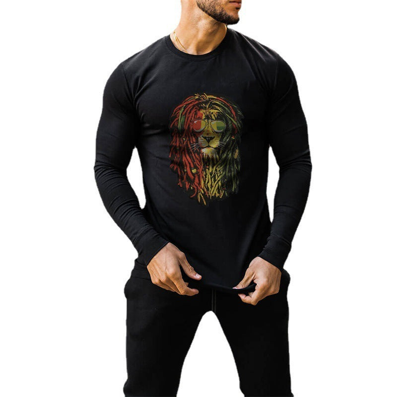 Solid Color Men's Top Crew Neck Slim Print My Store