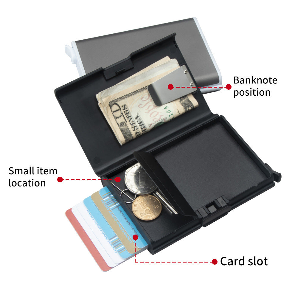 RFID Aluminum Alloy Automatic Pop-up Storage Box Coin Paper Money - Nyaabs