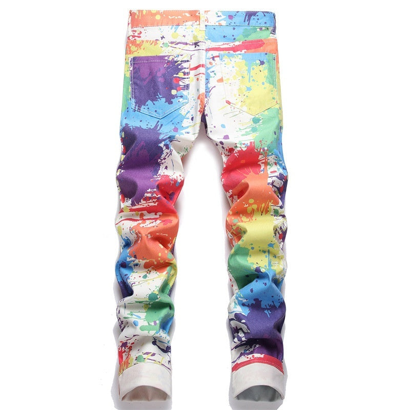 Street Men's Digital Printed Jeans - Nyaabs