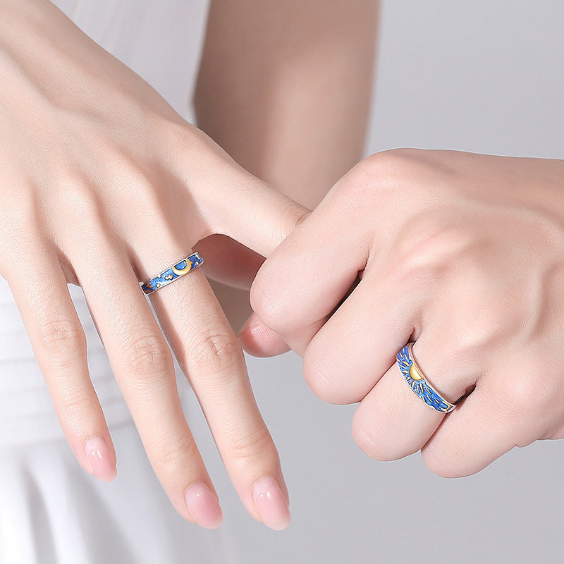 Men And Women Sun And Moon Ring - Nyaabs