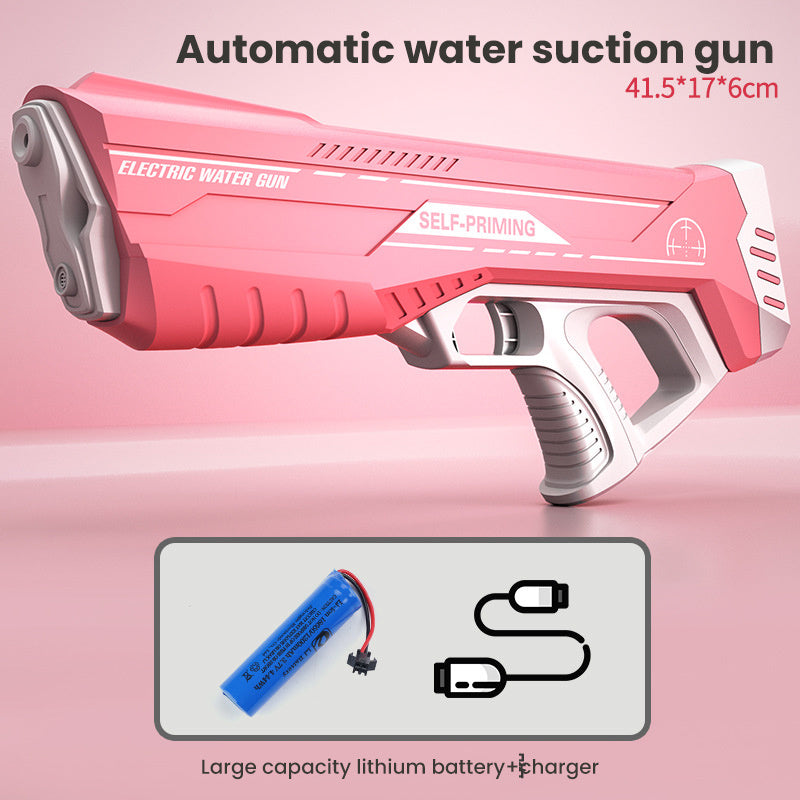 Space Water Gun Electric Automatic Water Absorption Water Fights Toy Outdoor Beach Swimming Pool Bath Toys For Children Kid Gift - Nyaabs