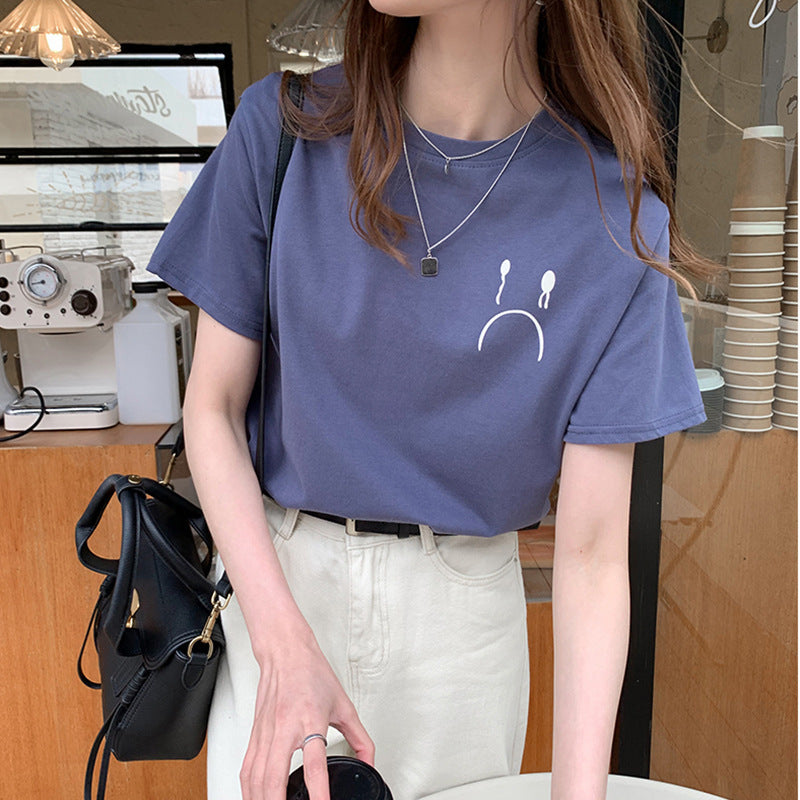 Loose Half Sleeve T-shirt Bottoming Shirt - Nyaabs