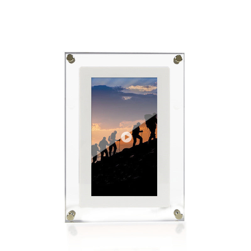 Digital Picture Frame Acrylic Video Player Digital Photo Frame Vertical Display With 1GB And Battery Type C Video Frame Gift For Loved - Nyaabs