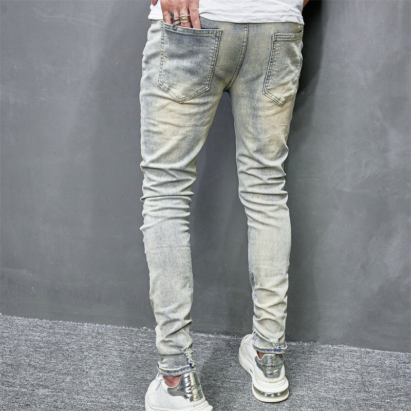 Skinny Motorcycle Jeans Men's Fashion - Nyaabs