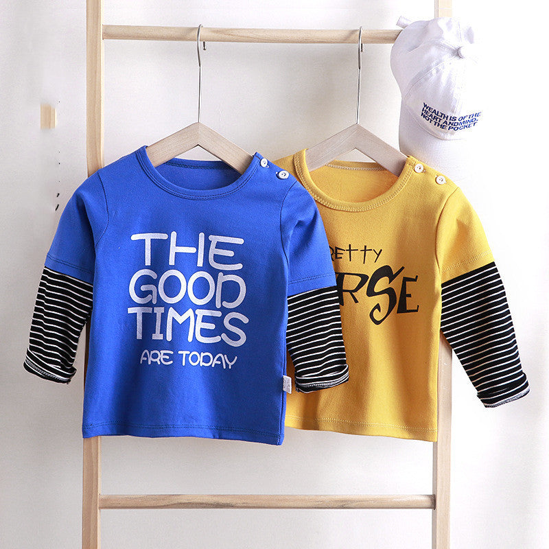 Children's Long-sleeved T-shirt Cotton Single Top - Nyaabs