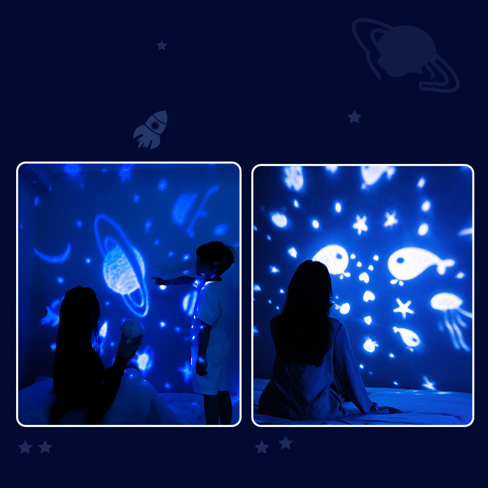 Galaxy Star Projector Starry Sky Night Light Astronaut Lamp Room Decr Gift Child Kids Baby Christmas Spaceman Projection - Nyaabs