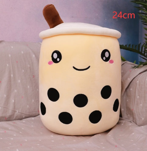 Cute Fruit Drink Plush Stuffed Soft Strawberry Milk Tea Plush Boba Tea Cup Toy Bubble Tea Pillow Cushion Kids Gift - Nyaabs