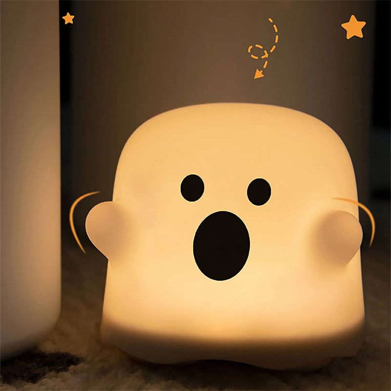 Home Decor Silicone Night Light Bedside Table Lamp LED Touch Sensor Lamp For Girl Bedrooms Living Room Decoration Kids Birthday Gift Halloween Decorations - Nyaabs