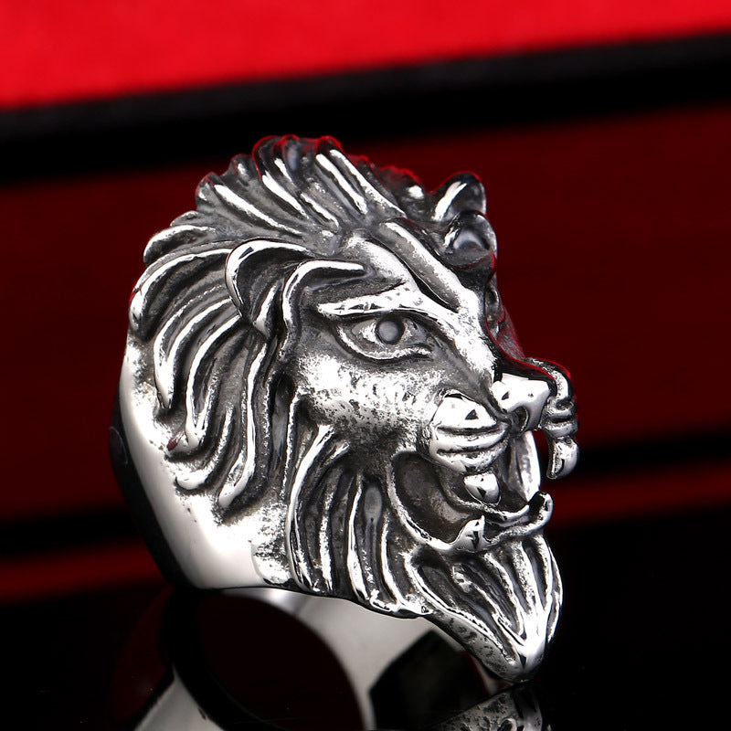 Animal Ring Titanium Steel Vintage Men - Nyaabs