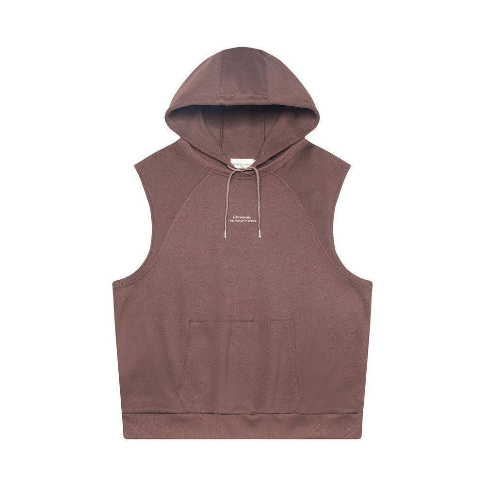 Street Hooded Vest Men's Fashionable Loose Sleeveless - Nyaabs