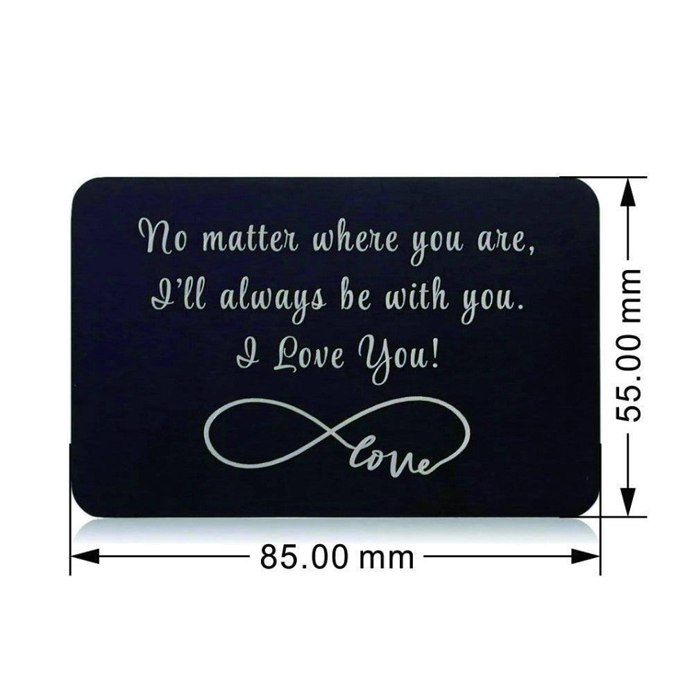 Stainless Steel Wallet Clip Card Postcard Lettering - Nyaabs