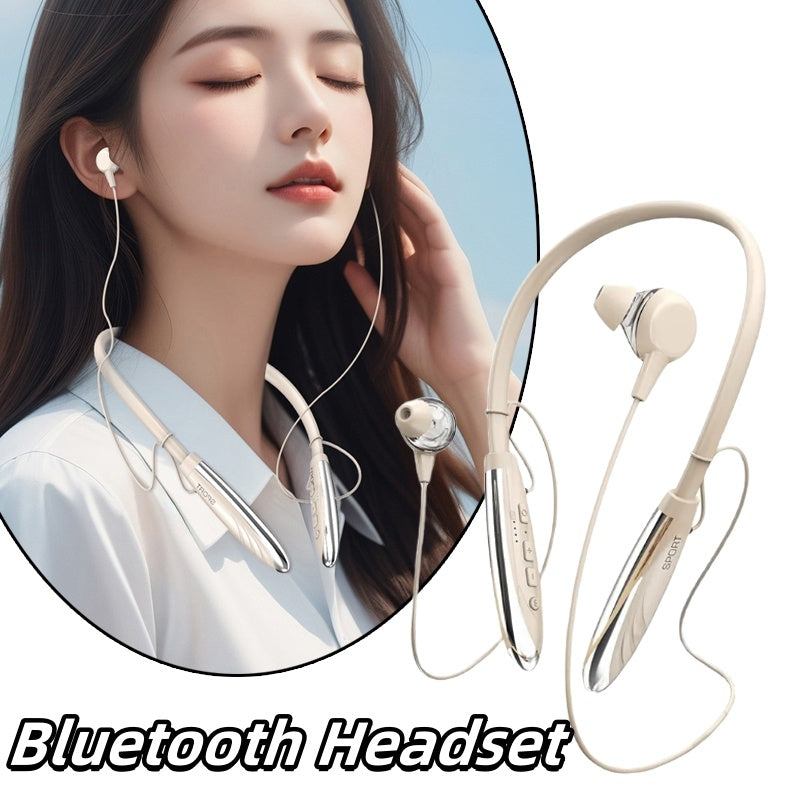 Neck Wireless Bluetooth Earphones 9D Stereo Surround Headphone Magnetic Sport Neckband Headset Neck-hanging Earbuds - Nyaabs