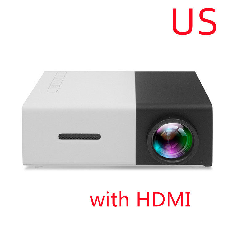 Portable Projector 3D Hd Led Home Theater Cinema HDMI-compatible Usb Audio Projector Yg300 Mini Projector - Nyaabs