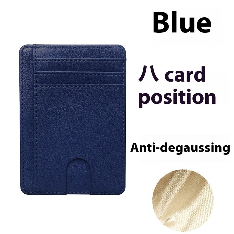 Multiple Card Slots Portable Pu Leather Credit Card Bag Card Holder - Nyaabs