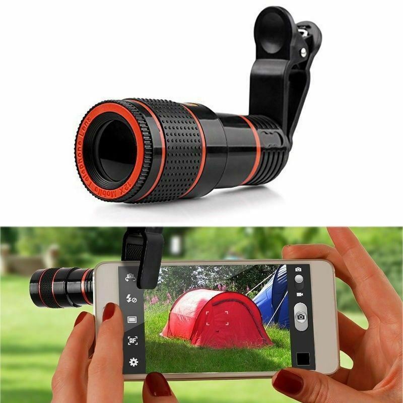 HD 8X Clip On Optical Zoom Telescope Camera Lens For Universal Mobile Cell Phone - Nyaabs