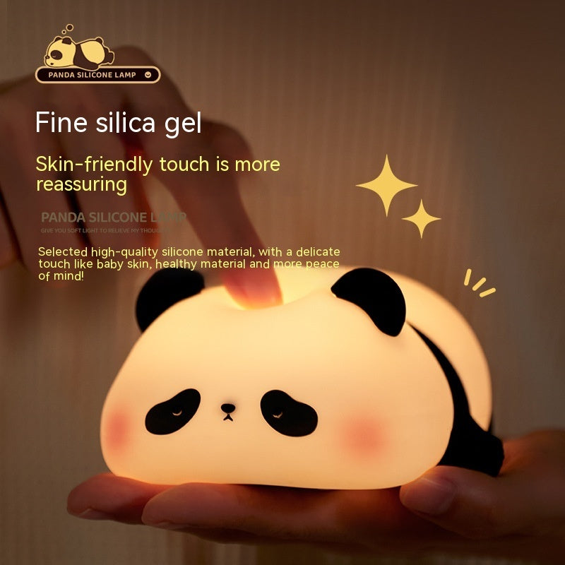 Panda Night Lights For Kids Cute Animal Silicone Timing Rechargeable Lamp Cartoon Panda Bedroom Decoration Kids Boys Girls Gift - Nyaabs