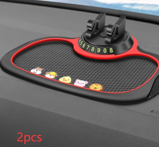 Non-Slip Car Phone Pad For 4-in-1 Car Parking Number Card Anti-Slip Mat Auto Phone Holder Sticky Anti Slide Dash Phone Mount - Nyaabs