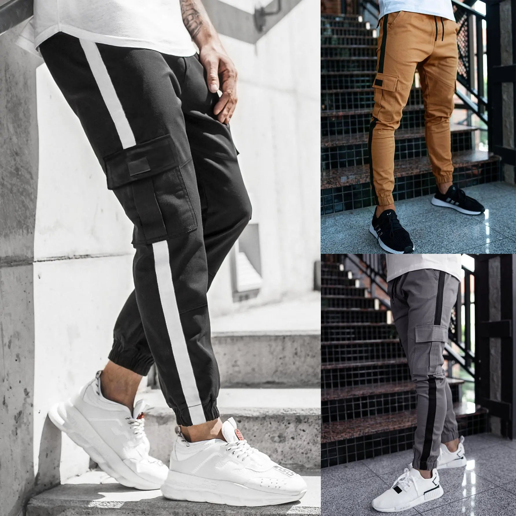 Leather Bound Casual Pants For Men - Nyaabs