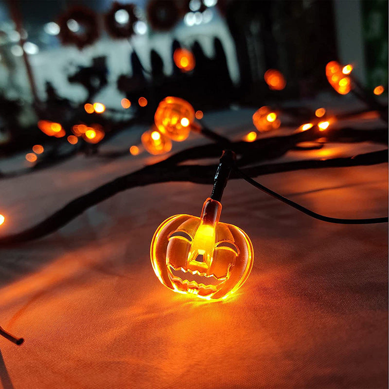 Halloween LED Willow Vine String Light Cool Cartoon Bat Pumpkin Decoration For Indoor Outdoor Party House Decor - Nyaabs