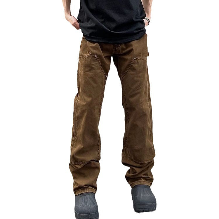 Men's Logging Workwear Straight Casual Jeans - Nyaabs