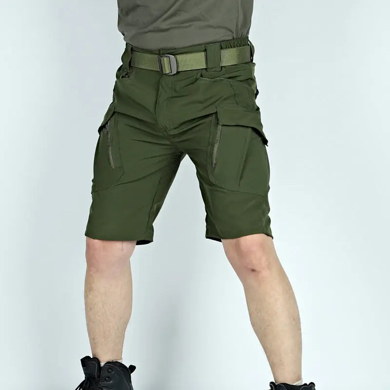 Men's Middle Pants Five-point Breathable Stretch Overalls IX9 Quick-drying Tactical Shorts - Nyaabs