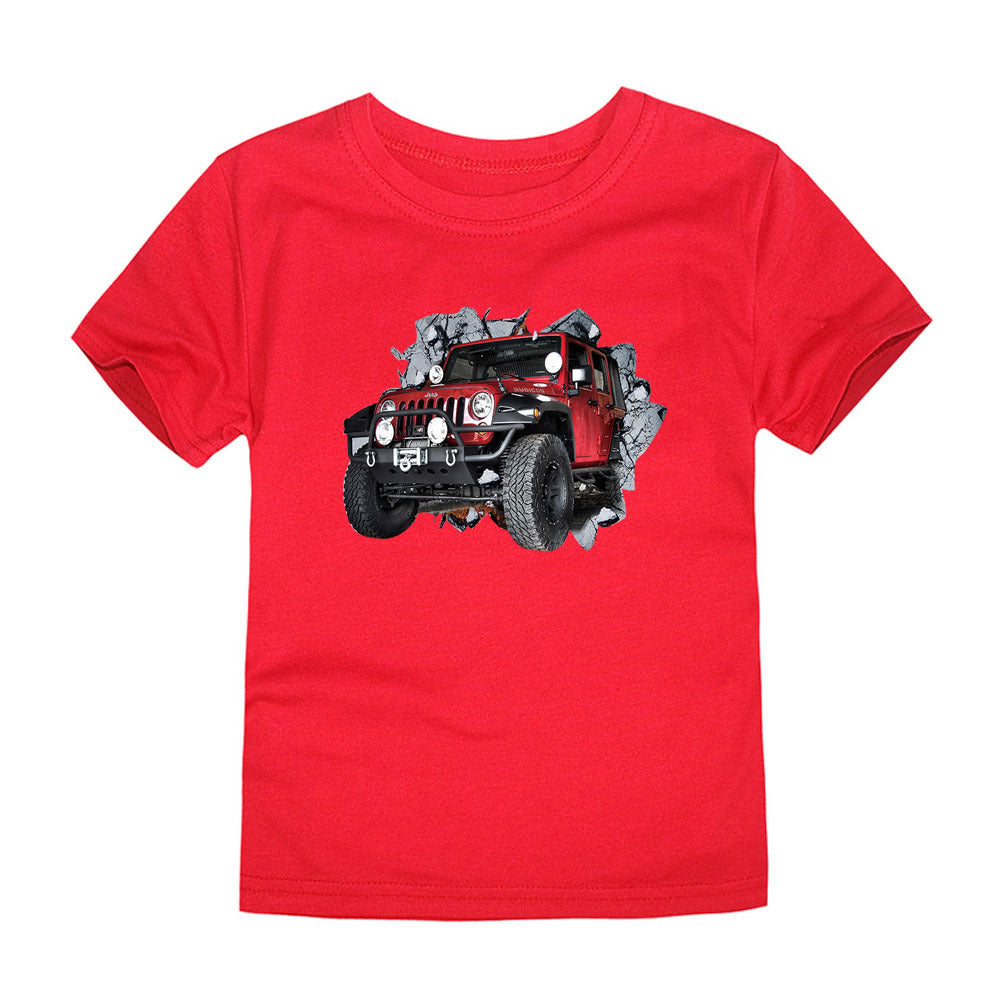 Children's Short-sleeved Cotton Heat Transfer T-shirt For Boys And Girls - Nyaabs