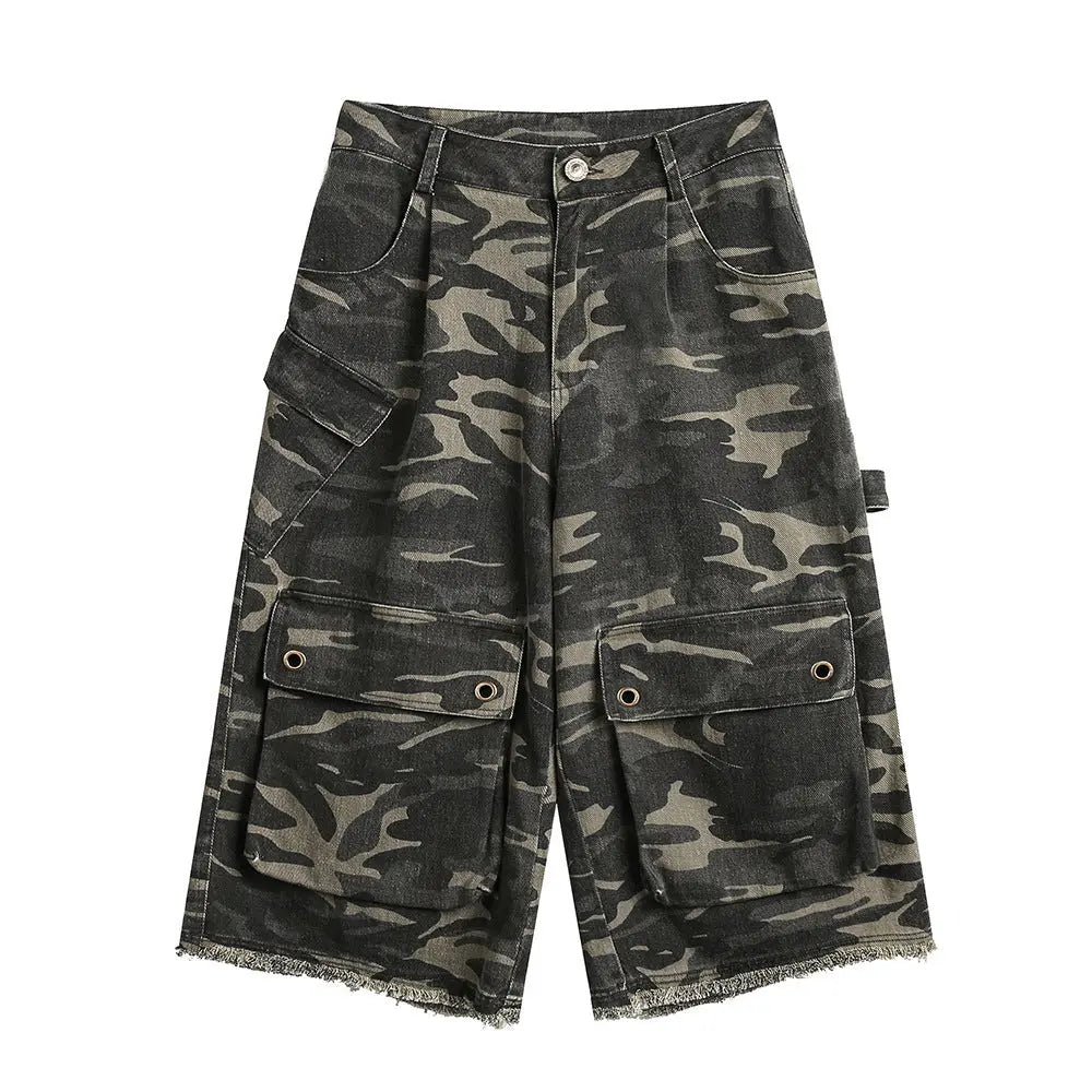 Camouflage Multi-pocket Cropped Pants Men's Outdoor Sports - Nyaabs