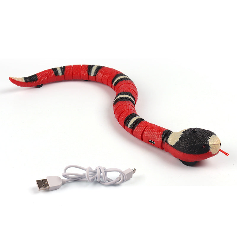 Smart Sensing Interactive Cat Toys Automatic Eletronic Snake Cat Teasering Play USB Rechargeable Kitten Toys For Cats Dogs Pet - Nyaabs