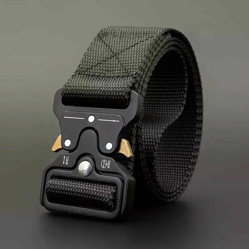 Military Tactical Belt Heavy Duty Security Guard Working Utility Nylon Waistband - Nyaabs