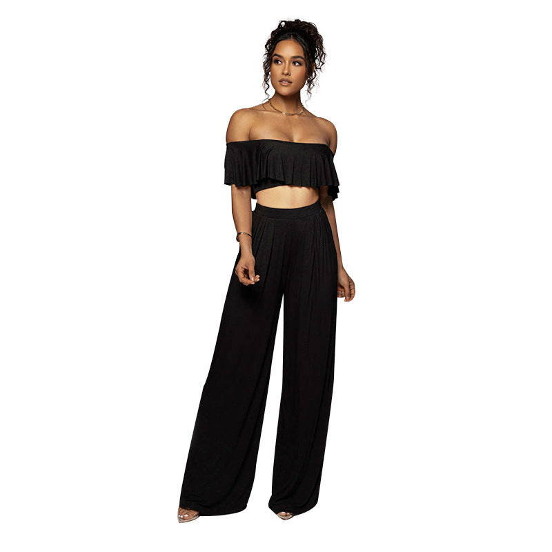 Fashion Casual Wide-leg Pants Suit - Nyaabs