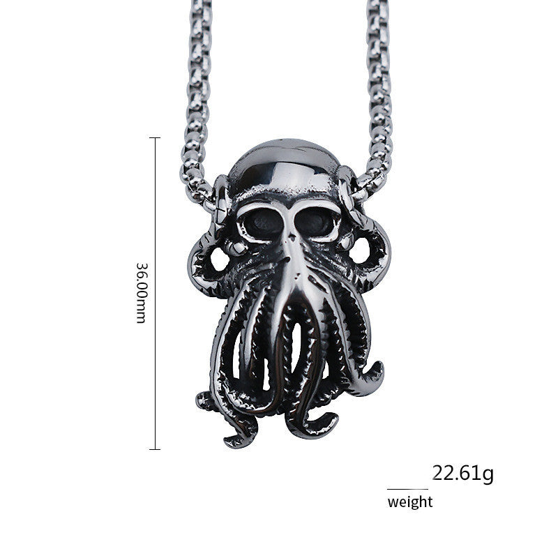 Animal Octopus Men Stainless Steel Pendant - Nyaabs