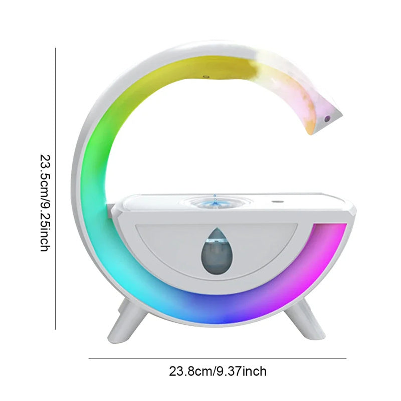 RGB Night Light Water Droplet Sprayer Anti-Gravity Air Humidifier 350ml Creative Home Office Mist Maker Diffuser Christmas Gift - Nyaabs