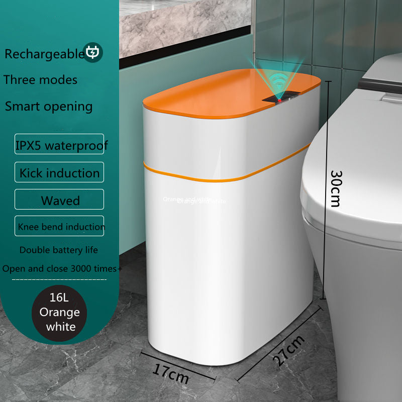 Smart Trash Can With Lid For Bedroom And Living Room Kitchen Storage Box Trash Can Induction Small Car Box Automatic Smart Dustbin Smart Trash Bin nyaabs.com