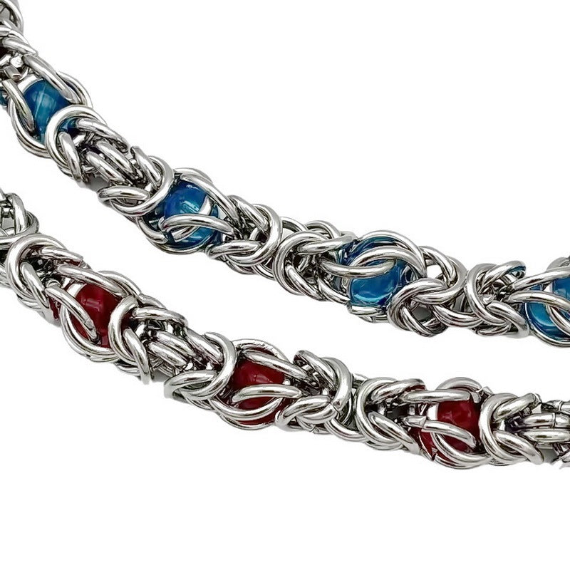 Sapphire Splice Necklace For Men - Nyaabs