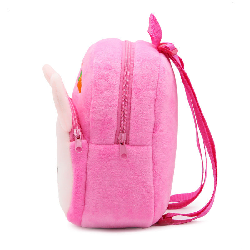 Cute Cartoon Animal Radish Rabbit Plush Backpack - Nyaabs