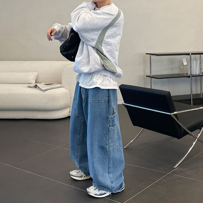 Loose Slimming Jeans Korean Style Trendy Straight Long Pants - Nyaabs