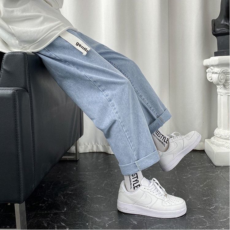 Men's Summer Loose All-matching Straight Jeans - Nyaabs