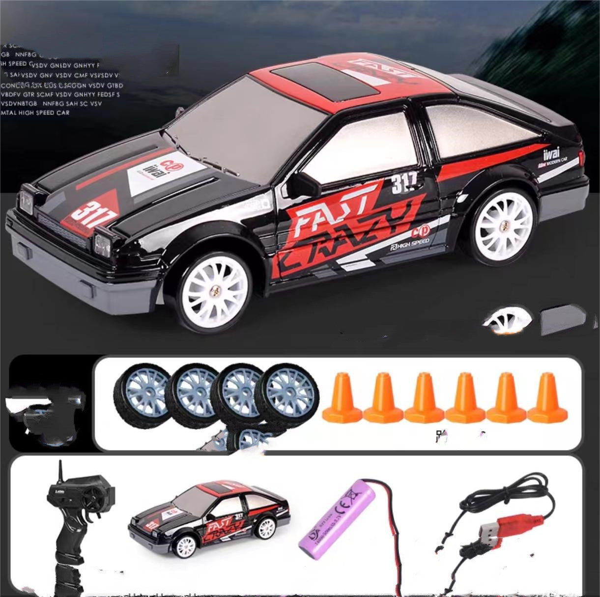 2.4G Drift Rc Car 4WD RC Drift Car Toy Remote Control GTR Model AE86 Vehicle Car RC Racing Car Toy For Children Christmas Gifts - Nyaabs