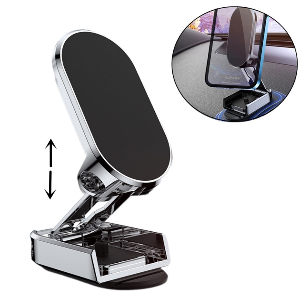 Rotate Metal Magnetic Car Phone Holder Foldable Universal Mobile Phone Stand Air Vent Magnet Mount GPS Support - Nyaabs