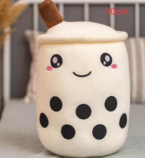 Cute Fruit Drink Plush Stuffed Soft Strawberry Milk Tea Plush Boba Tea Cup Toy Bubble Tea Pillow Cushion Kids Gift - Nyaabs